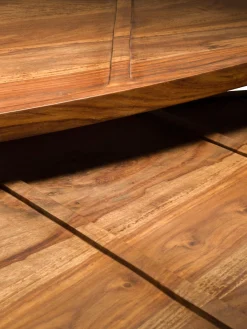 Set De Mesas De Centro Ovaladas De Madera Maciza Sham, 2 Uds.