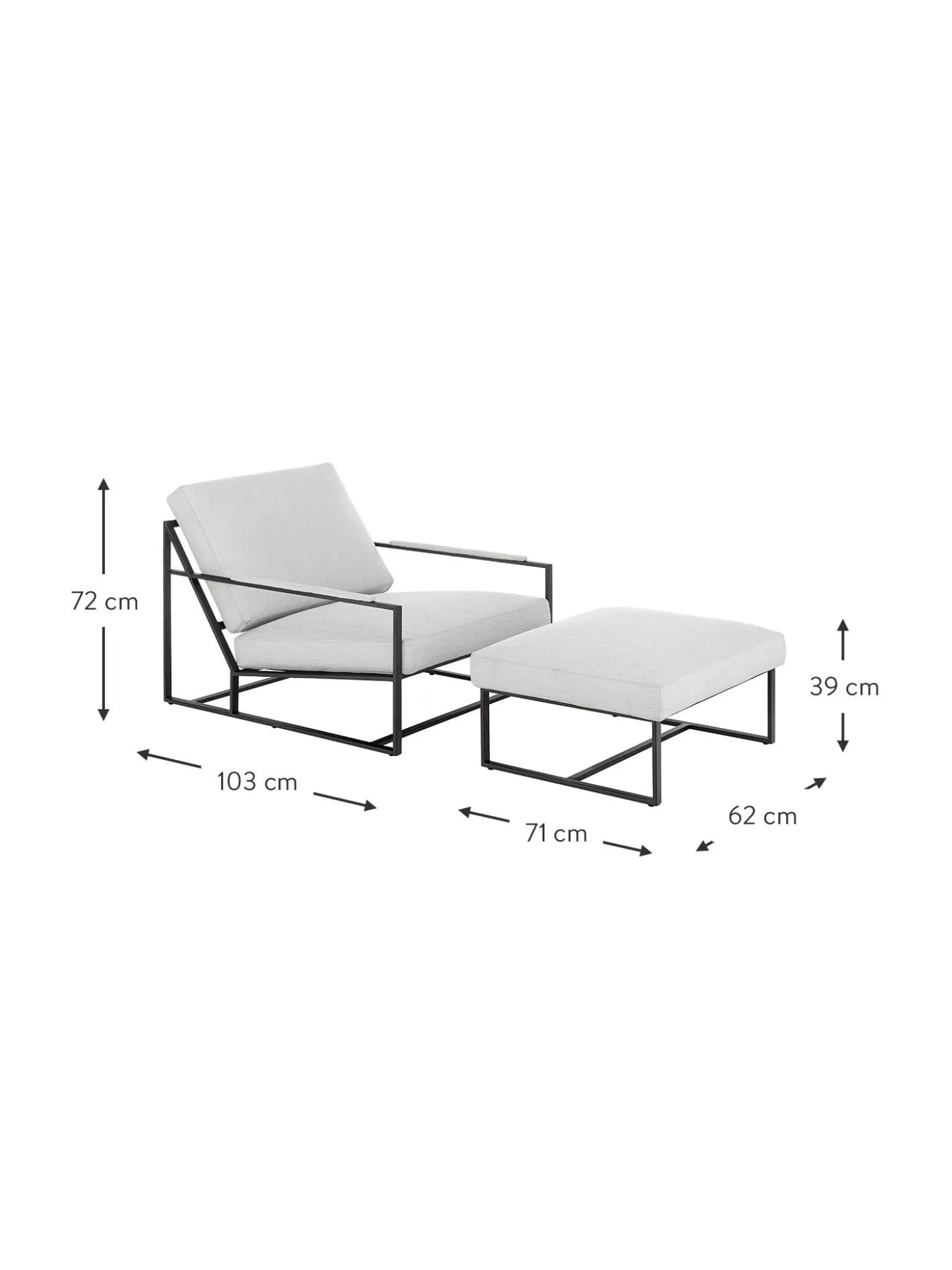 Set Lounge Andy, 2 Pzas.