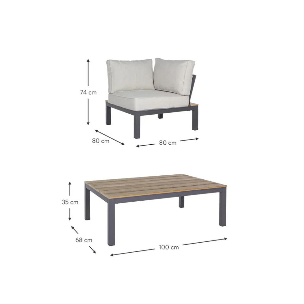 Set Lounge De Exterior Elias, 4 Pzas.