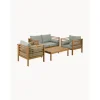 Set Lounge Para Exterior De Madera De Acacia Bo, 4 Pzas.