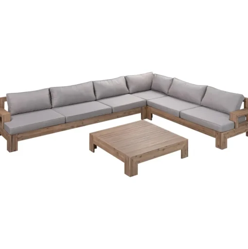 Set Lounge Para Exterior De Madera De Acacia Joshua, 4 Pzas.