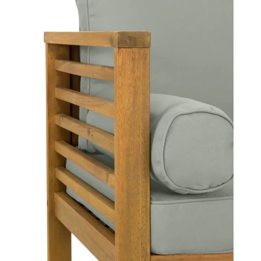 Set Lounge Para Exterior De Madera De Acacia Bo, 4 Pzas.