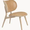 Silla Artesanal De Cuero Y Madera Rocker