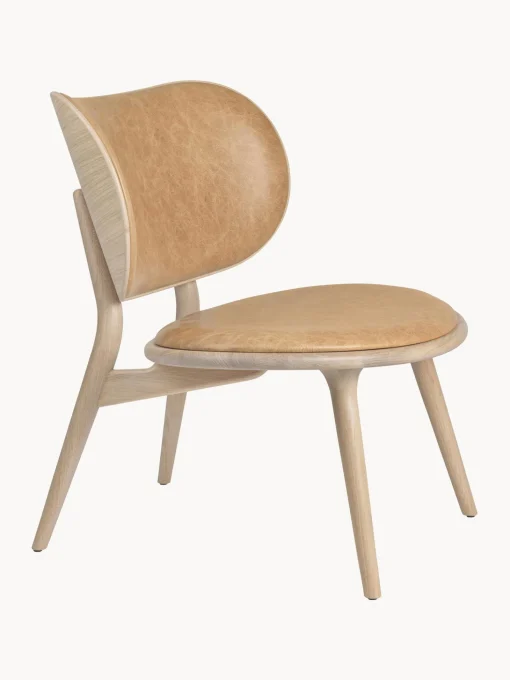 Silla Artesanal De Cuero Y Madera Rocker
