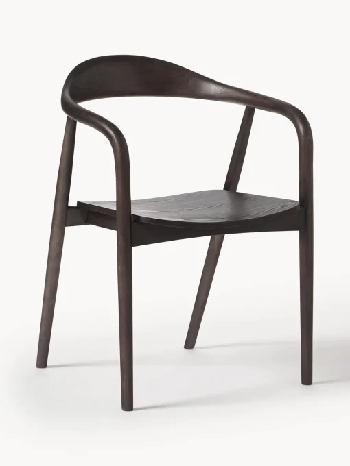 Silla Con Reposabrazos De Madera Angelina