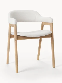 Silla Con Reposabrazos De Madera Santiano