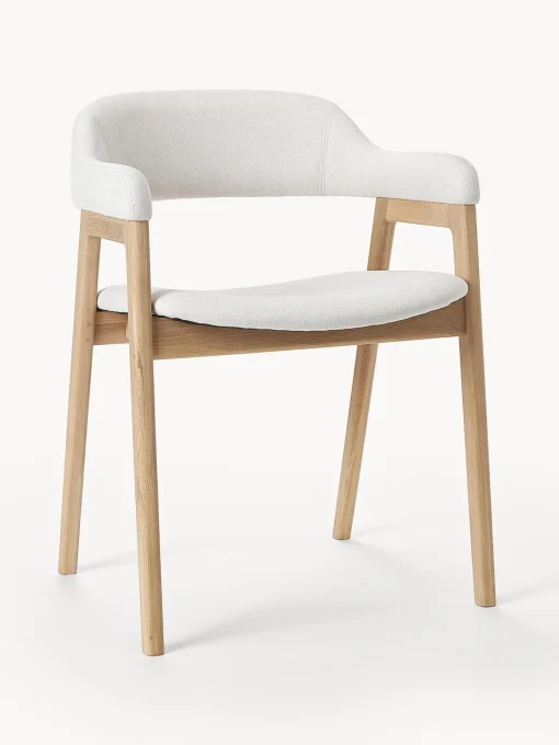 Silla Con Reposabrazos De Madera Santiano