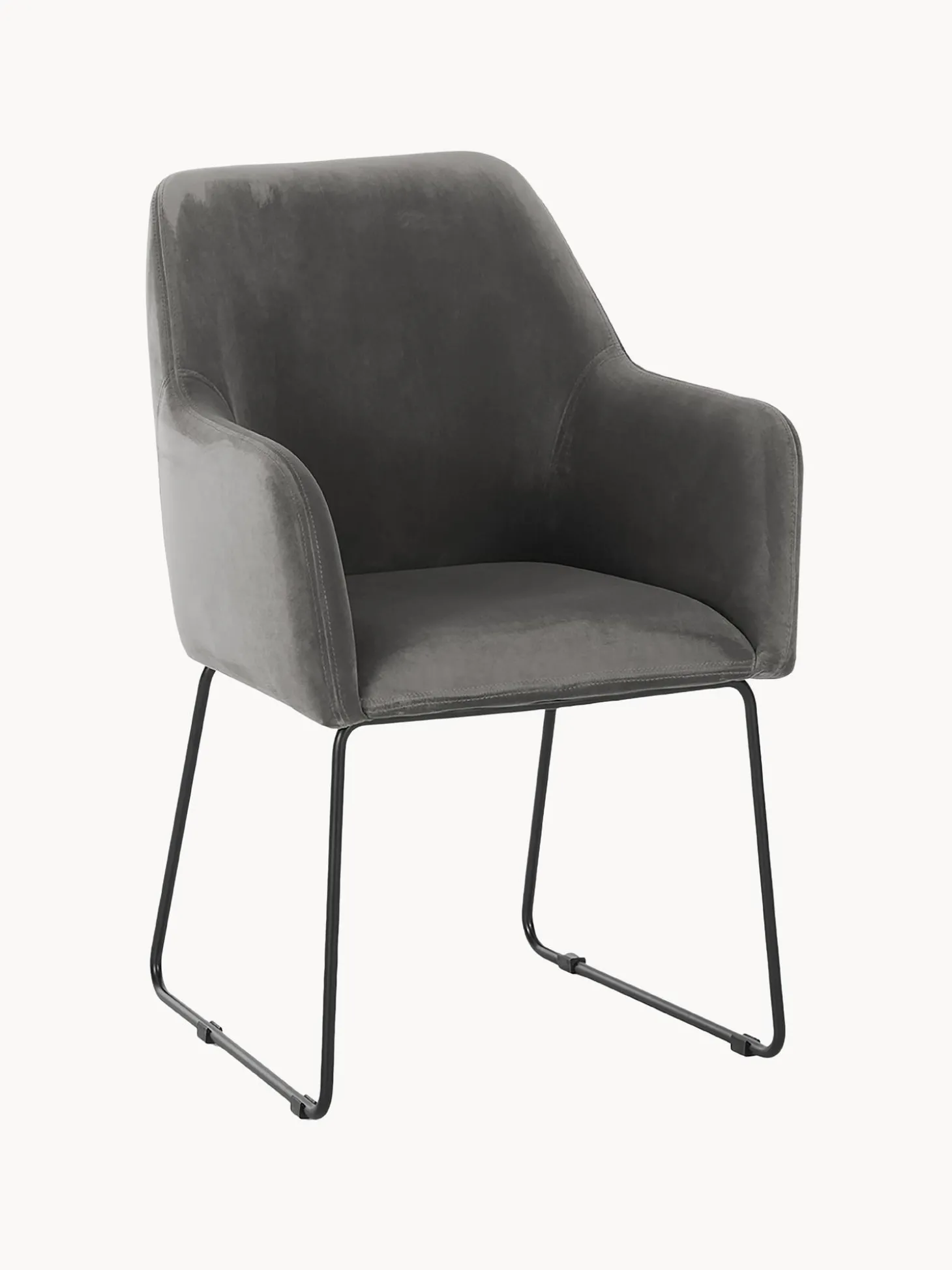 Silla Con Reposabrazos De Terciopelo Isla