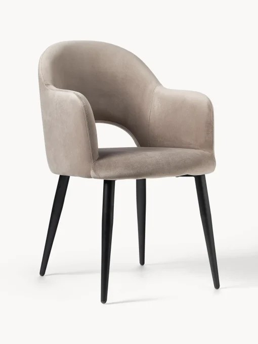 Silla Con Reposabrazos De Terciopelo Rachel