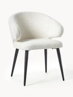Silla Con Reposabrazos De Tejido Boucle Celia