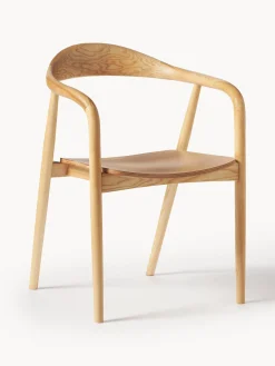Silla Con Reposabrazos De Madera Angelina