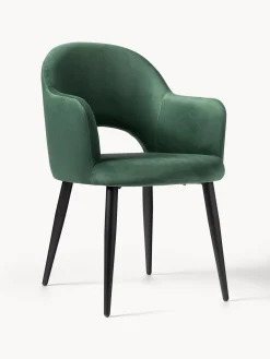 Silla Con Reposabrazos De Terciopelo Rachel