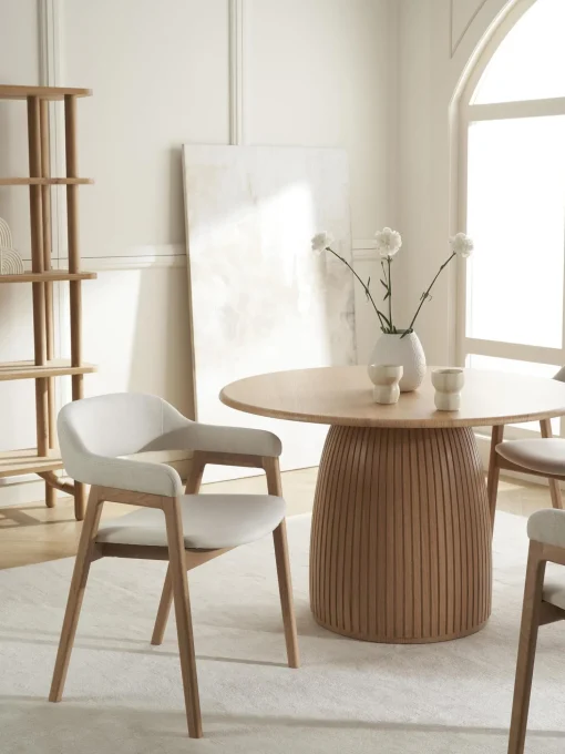 Silla Con Reposabrazos De Madera Santiano