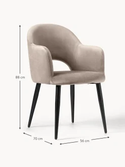 Silla Con Reposabrazos De Terciopelo Rachel