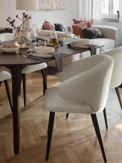 Silla Con Reposabrazos De Tejido Boucle Celia
