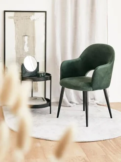 Silla Con Reposabrazos De Terciopelo Rachel