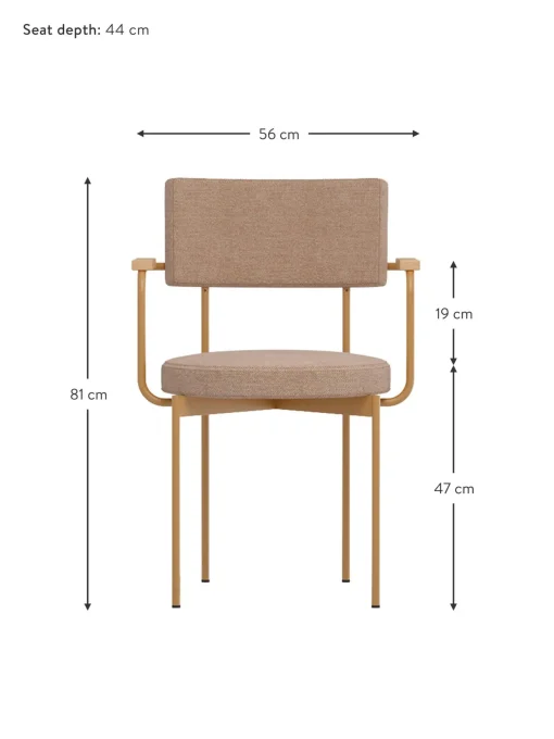 Silla Con Reposabrazos De Metal Sedia