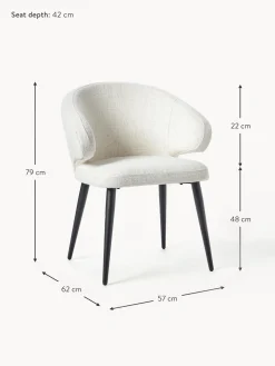 Silla Con Reposabrazos De Tejido Boucle Celia