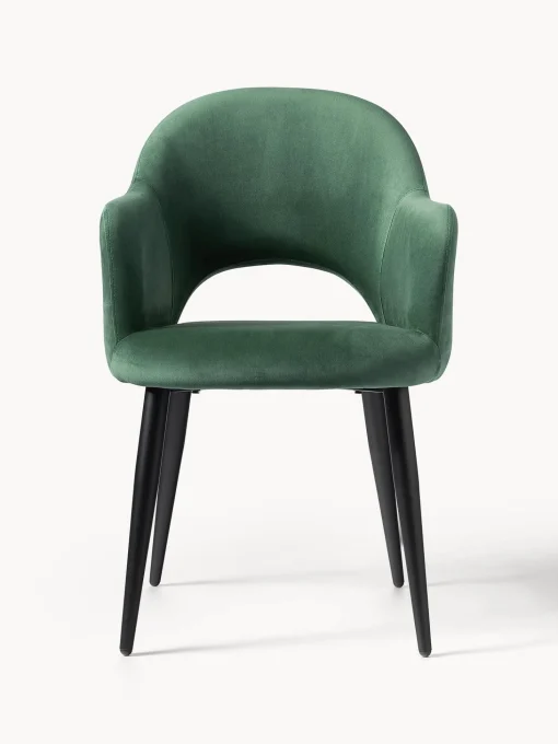 Silla Con Reposabrazos De Terciopelo Rachel