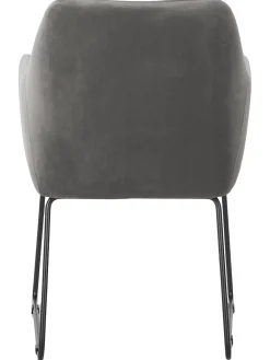 Silla Con Reposabrazos De Terciopelo Isla