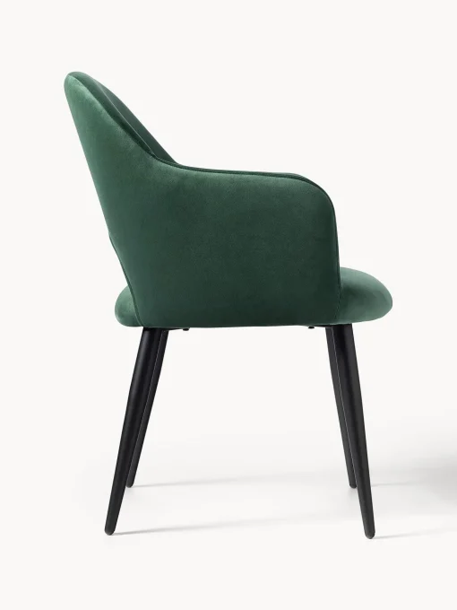 Silla Con Reposabrazos De Terciopelo Rachel