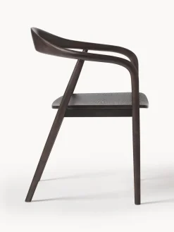 Silla Con Reposabrazos De Madera Angelina
