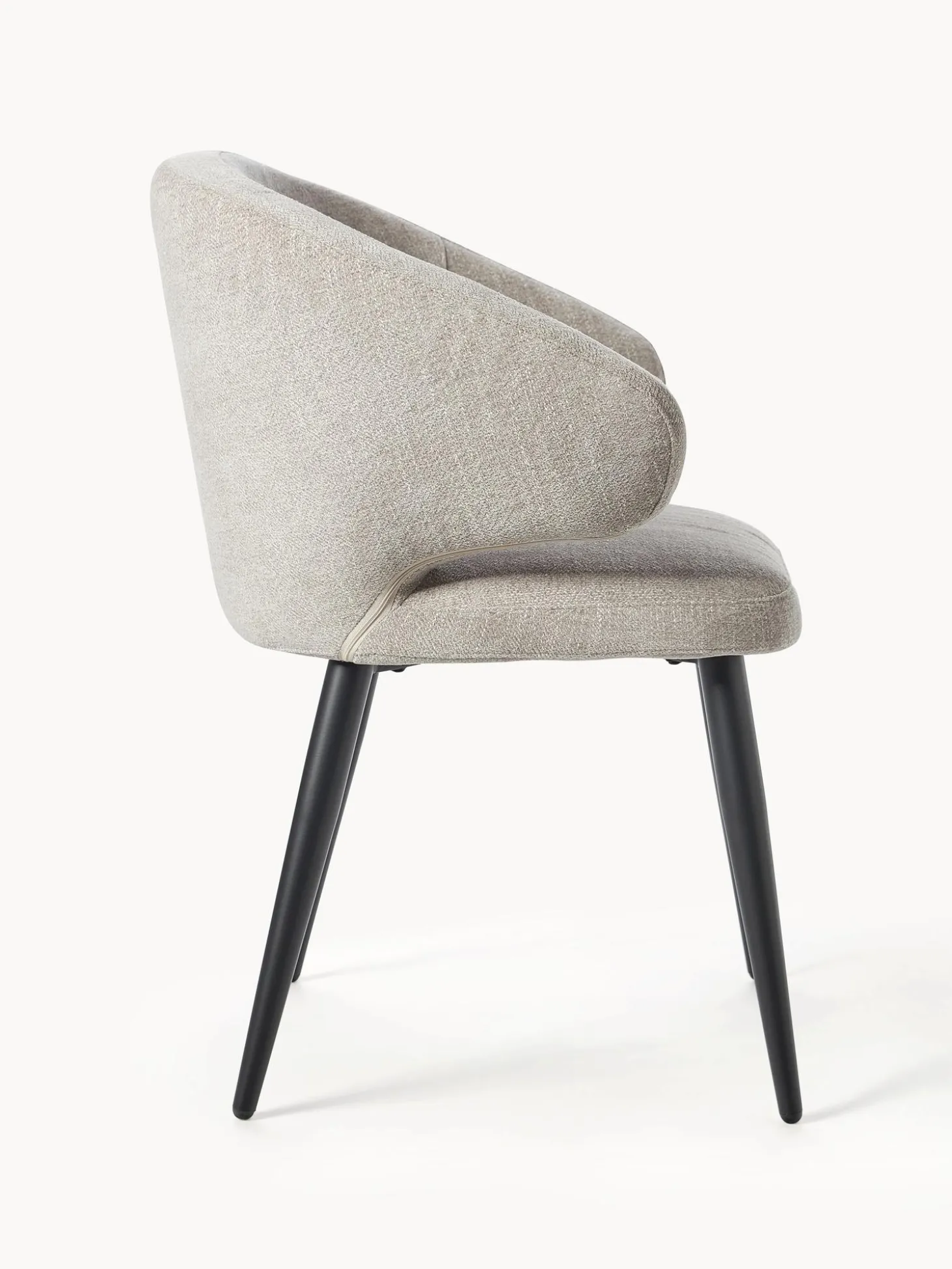 Silla Con Reposabrazos De Tejido Boucle Celia