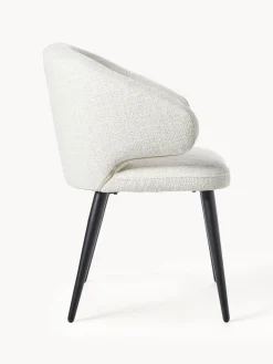 Silla Con Reposabrazos De Tejido Boucle Celia