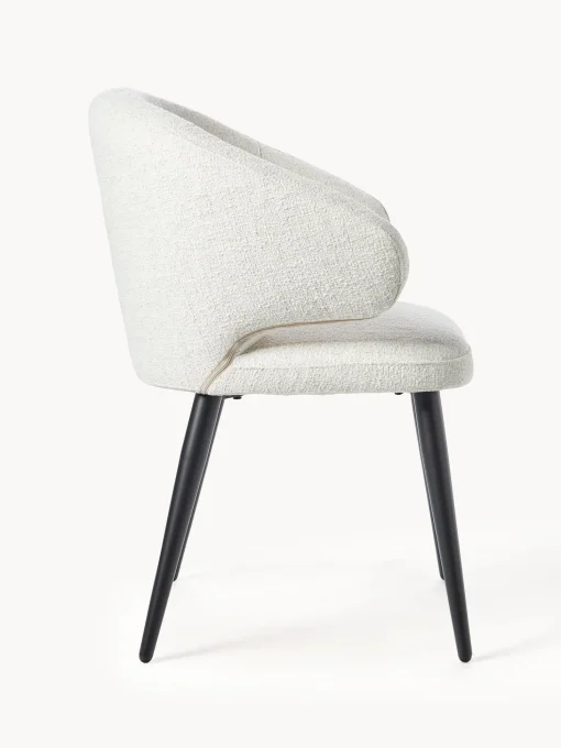 Silla Con Reposabrazos De Tejido Boucle Celia