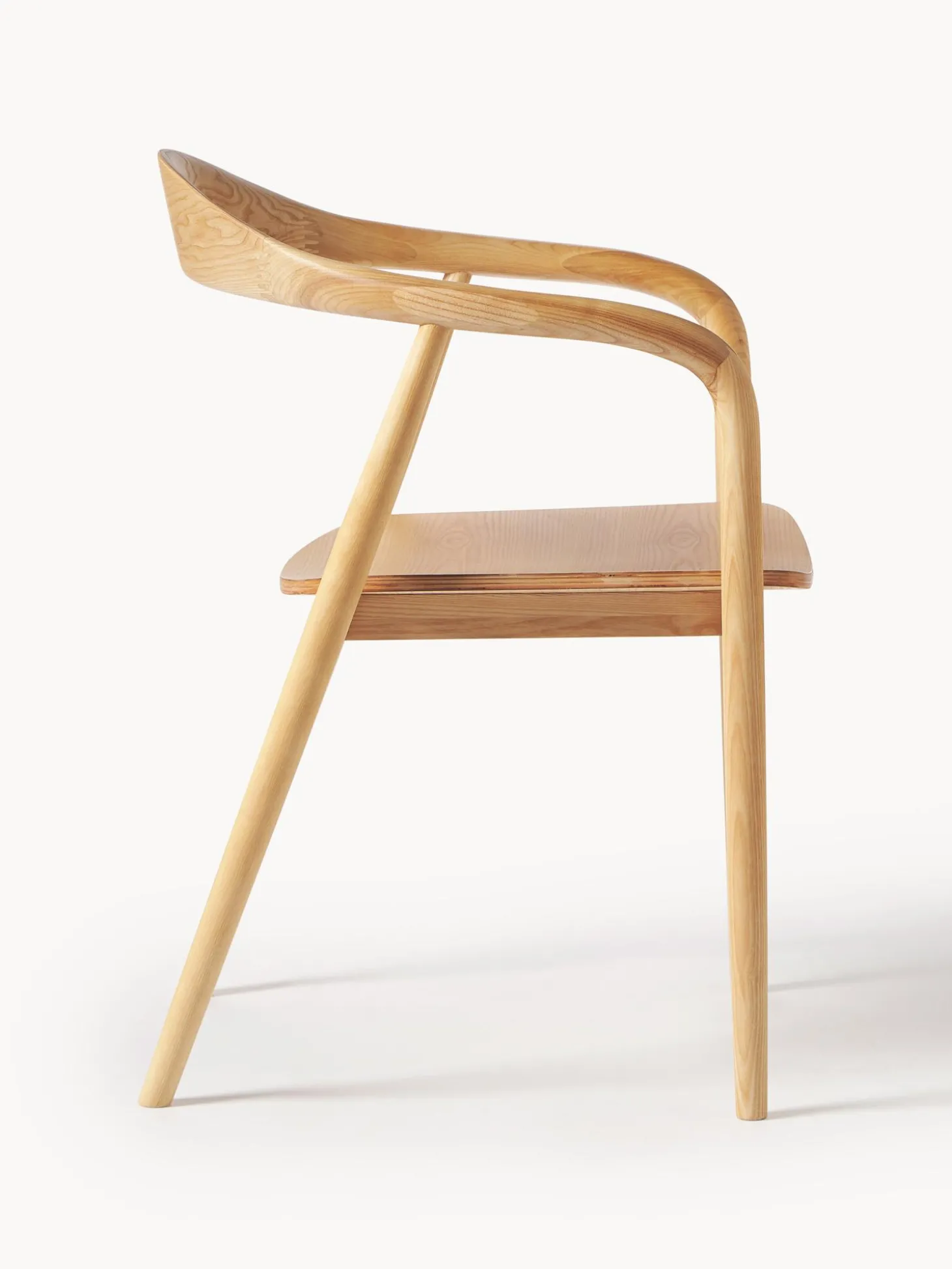 Silla Con Reposabrazos De Madera Angelina