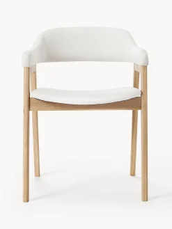 Silla Con Reposabrazos De Madera Santiano