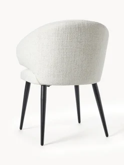 Silla Con Reposabrazos De Tejido Boucle Celia