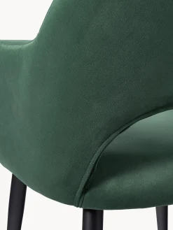 Silla Con Reposabrazos De Terciopelo Rachel