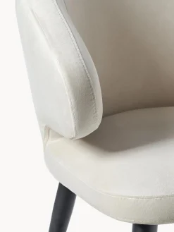 Silla Con Reposabrazos De Terciopelo Celia, Estilo Moderno