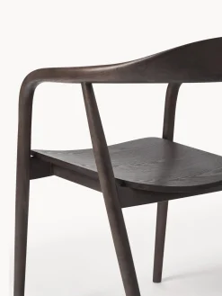 Silla Con Reposabrazos De Madera Angelina