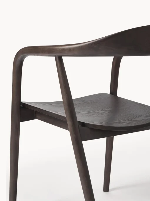 Silla Con Reposabrazos De Madera Angelina