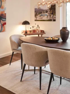 Silla Con Reposabrazos De Tejido Boucle Celia