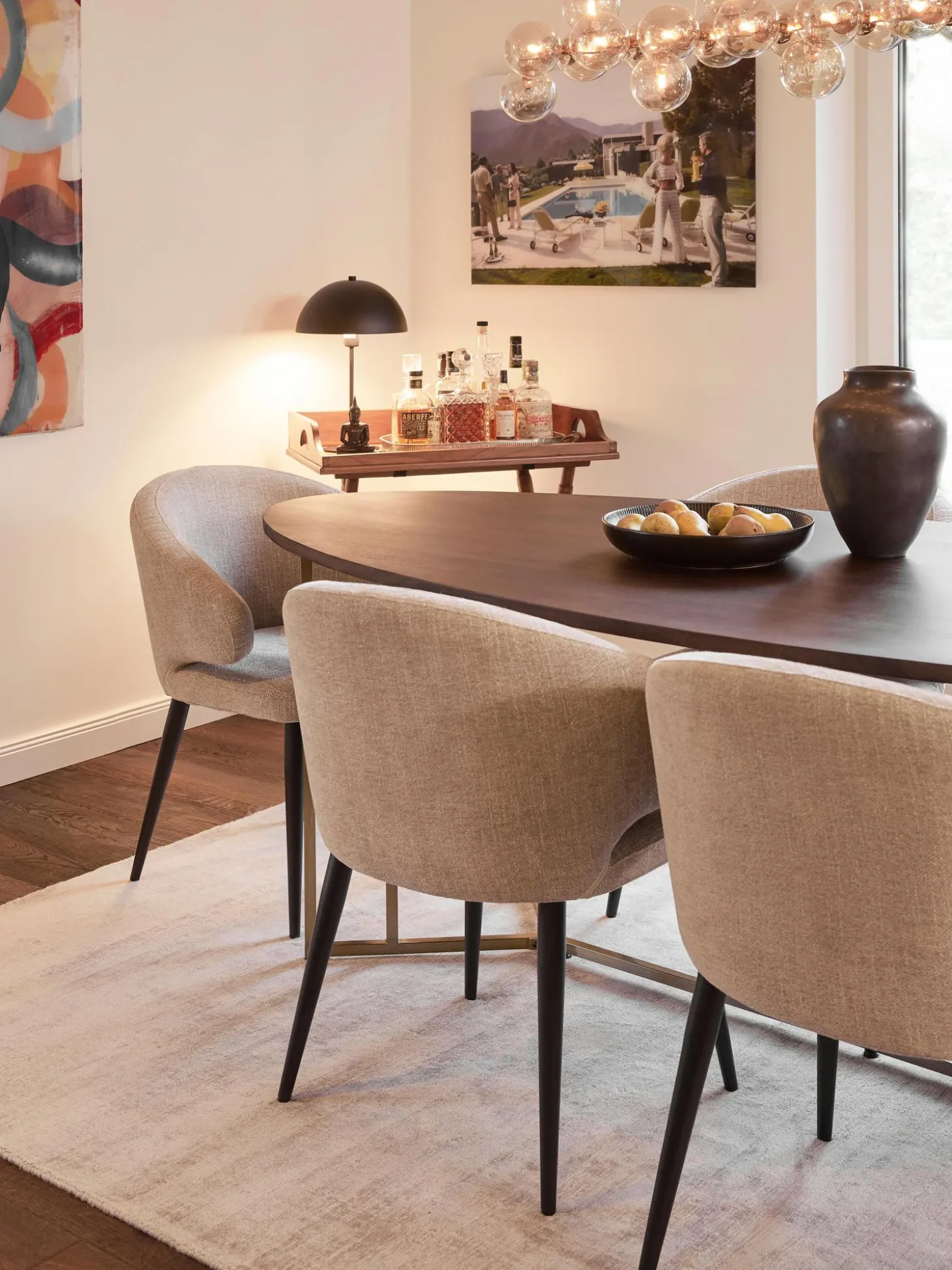 Silla Con Reposabrazos De Tejido Boucle Celia