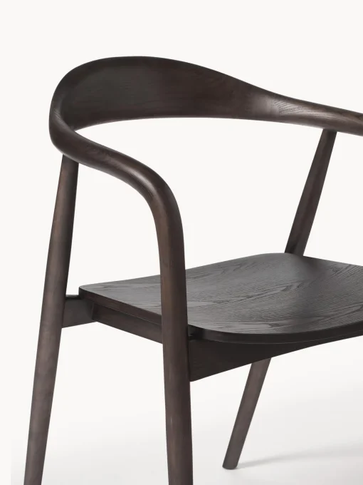 Silla Con Reposabrazos De Madera Angelina