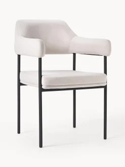 Silla Con Reposabrazos Tapizada Zoe