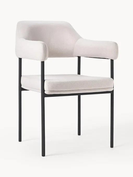 Silla Con Reposabrazos Tapizada Zoe