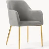 Silla Con Resposabrazos En Terciopelo Ava