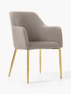 Silla Con Resposabrazos En Terciopelo Ava