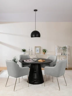 Silla Con Resposabrazos En Terciopelo Ava