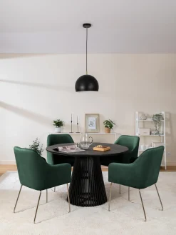 Silla Con Resposabrazos En Terciopelo Ava