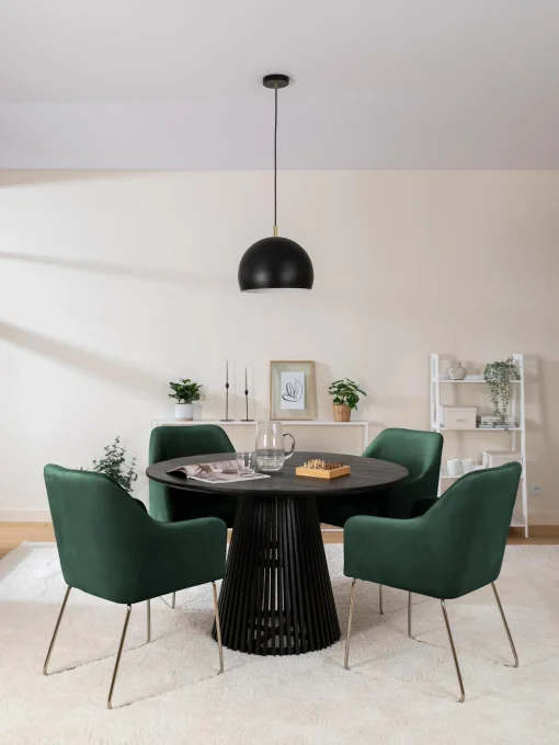 Silla Con Resposabrazos En Terciopelo Ava