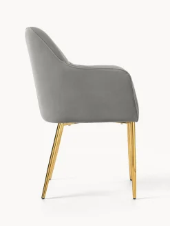 Silla Con Resposabrazos En Terciopelo Ava