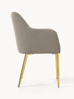 Silla Con Resposabrazos En Terciopelo Ava