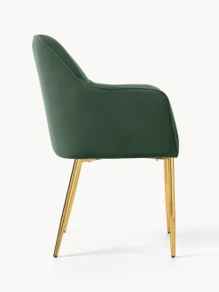 Silla Con Resposabrazos En Terciopelo Ava