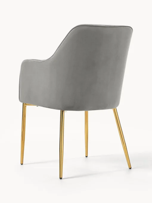 Silla Con Resposabrazos En Terciopelo Ava
